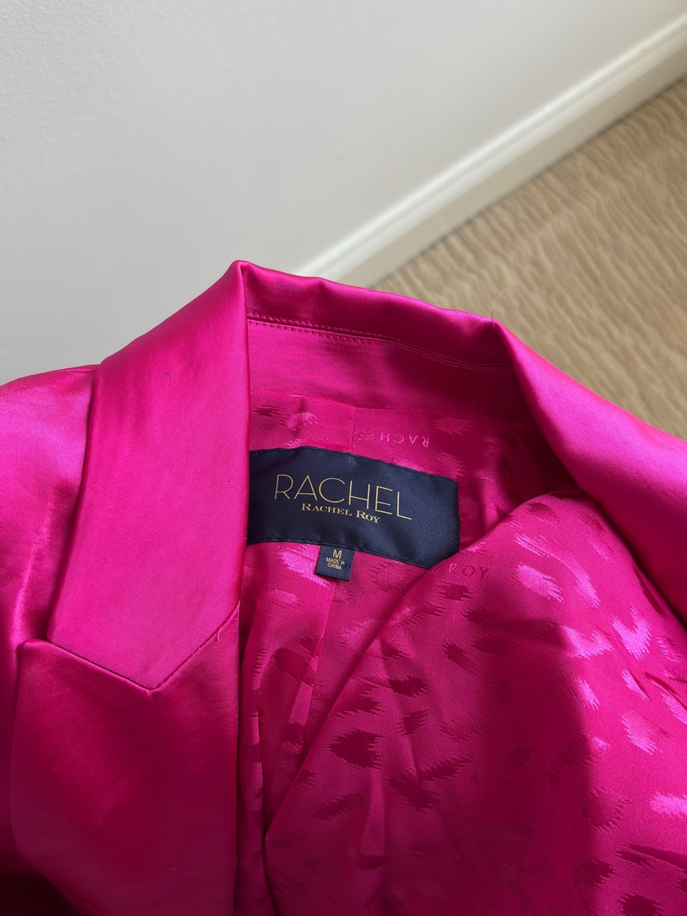 RACHEL Rachel Roy Women's Fuchsia Tailored Blazer - Picture 5 of 5